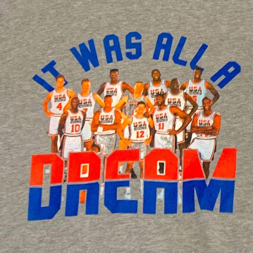 MENS USA BASKETBALL 1992 IT WAS ALL A DREAM GRAPHIC SHIRT SIZE XL